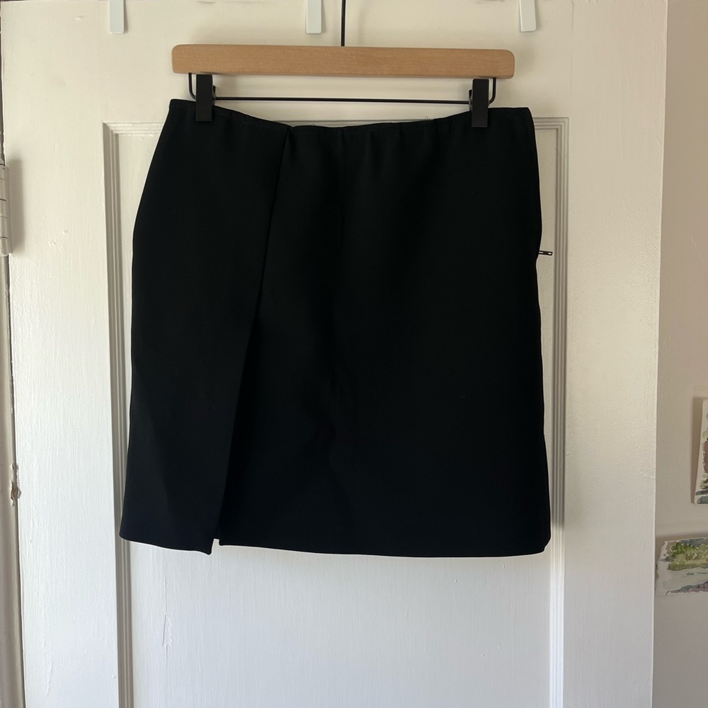 Miu Miu Black Mini Skirt with Asymmetric Front slit